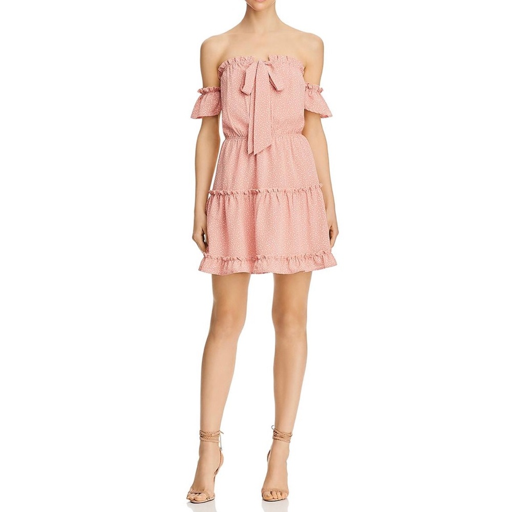 NWOT XS Sage The Label Nordstrom Off The Shoulder Double Layered Dress